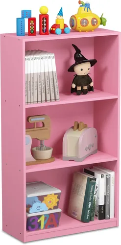 Miniatura 9 de Furinno Basic - Estantería de almacenamiento para librerías de 3 niveles, nogal oscuro