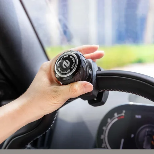 Miniatura 2 de Spurtar - Pomo giratorio para volante, universal, con función de seguridad para automóviles, camiones, carretillas elevadoras, tractores, botes