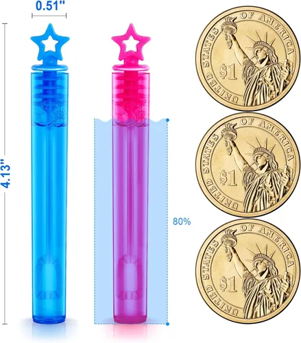 Miniatura 3 de 300 piezas de varitas para burbujas mini, surtido de juguetes para regalos de fiesta de burbujas para niños, juguetes temáticos para cumpleaños