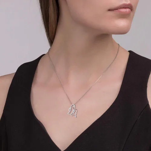 Miniatura 6 de Collar de plata de ley 925 con diseño de animales para madre e hija, regalo para mamá, abuela y niñas, regalo familiar