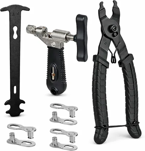 Miniatura 7 de Juego de herramientas de reparación de cadena de bicicleta, herramienta de cadena de bicicleta, alicates maestros de eslabones y interruptor