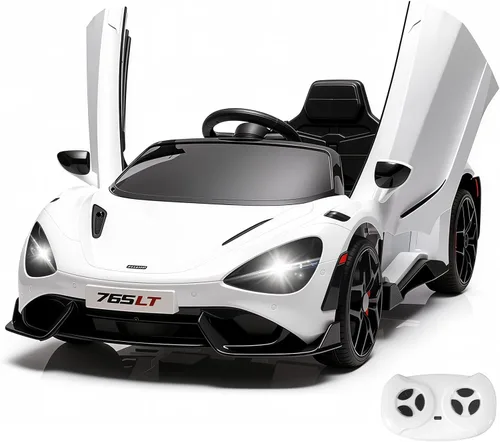 Miniatura 11 de Automóvil de paseo para niños con licencia McLaren 765LT para niños de 3 a 6 años, coche eléctrico de 12 V con batería eléctrica, con control remoto