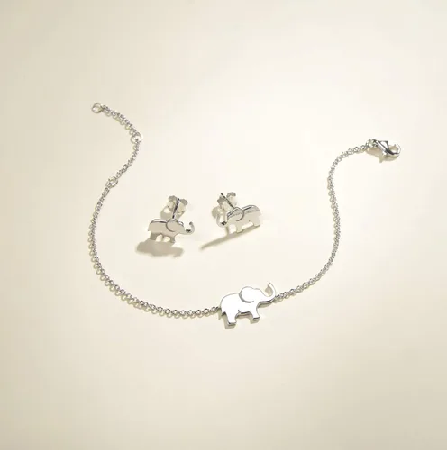 Miniatura 3 de FANCIME Lucky Elephant Bracelet 925 Sterling Silver High Polished Mini Small Elephant Charm Family Link Bracelet Jewelry Birthday Gifts For Women