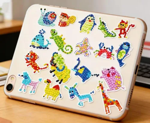 Miniatura 4 de FONYANE Kits de arte de diamantes para niños y niñas y niños, kits de joyería de calcomanías de animales, kit de manualidades para niños de 4, 5, 6