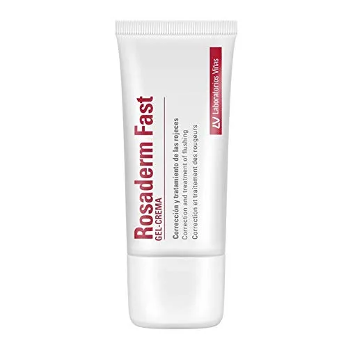 Rosaderm - Crema de gel rápida, corrector de tinte para la piel, antienrojecimiento, calmante, calmante, hidratante, sedosa, húmeda, delicada,