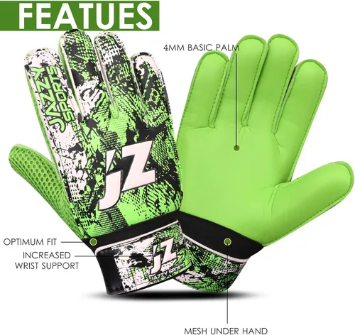Miniatura 2 de Guantes de portero de fútbol, guantes de portero de dedo, guantes de fútbol de 0.157 in de látex de agarre fuerte, protección de la columna
