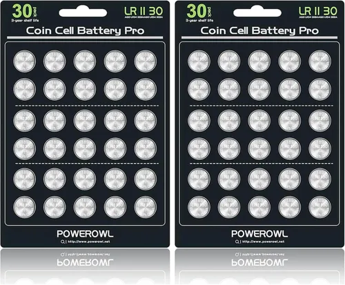 Miniatura 8 de POWEROWL Baterías LR1130 AG10 de alta capacidad, paquete de 30 baterías alcalinas SG10 389 189 de alta calidad con botón de 1,5 V