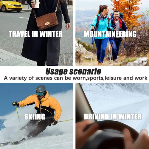Miniatura 6 de Guantes de esquí para niños, guantes de nieve impermeables, guantes de snowboard para pantalla táctil, guantes de invierno con bolsillo para niños