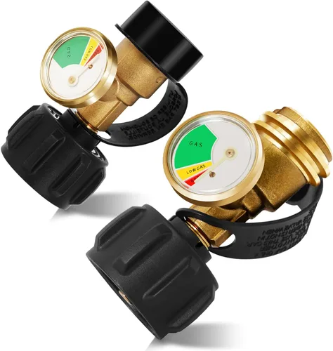 Miniatura 7 de Indicador de nivel de tanque de propano, detector de fugas de gas para tanques LP de 5 a 40 libras, medidor universal de gas propano codificado en 3