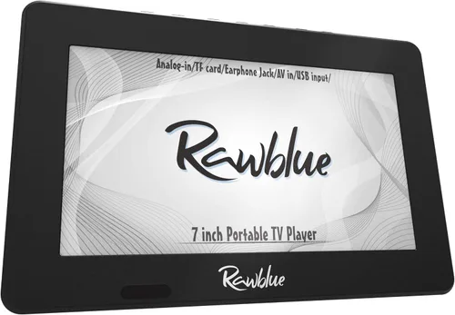 Rawblue Televisión digital portátil de 7 pulgadas, ATSC TFT, pantalla LED de visión gratuita. Televisión/monitor con batería incorporada con