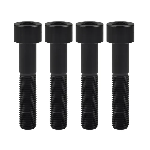 Miniatura 23 de Tornillos Allen de cabeza hueca de titanio M10 20 25 30 35 40 45 50 55 2.362 in Tornillos paquete de 4 (M10 x 0.787 in, paso 0.049 in, negro)