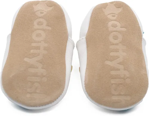 Miniatura 4 de Dotty Fish Zapatos de bebé, zapatos de cuna de cuero con suela suave para niñas