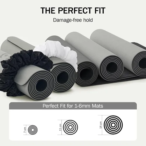 Miniatura 4 de Slim Panda Yoga Mat Scrunchie,Style & Cute Mat Holder,Stretchable Velvet Fabric Fit All Standard Yoga Mats (mat not included)