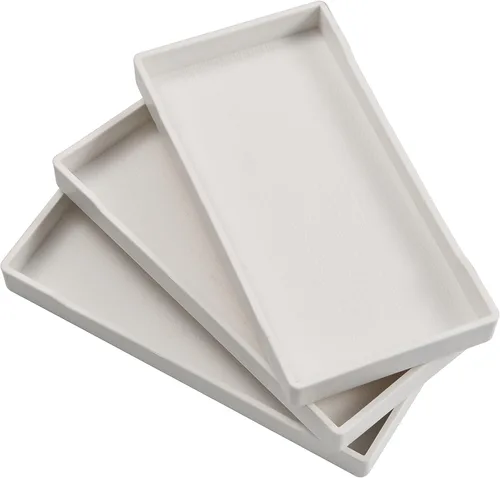 Miniatura 24 de Mini bandeja negra pequeña (8 x 4 pulgadas) para encimera de cocina, baño para artículos de tocador, accesorio de café, bar, condimentos