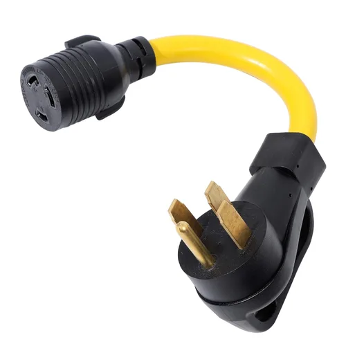 ONETAK NEMA 14-50P a L6-30R 240V 30 Amp 4 clavijas macho enchufe para bloqueo giratorio 3 clavijas hembra toma generador soldador secador adaptador