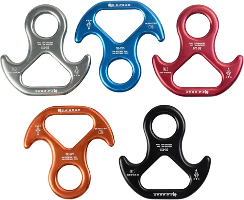 Miniatura 5 de 30kN/35kN/40kN Rescate Figura 8 Descender Engranaje de escalada Equipo de descenso Dispositivo de rappeling de placa de aparejo para escalada en 30