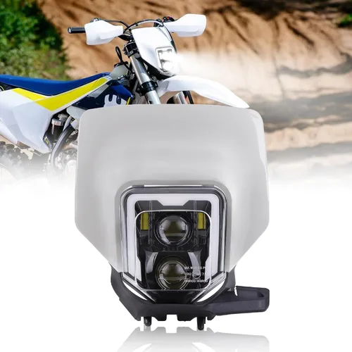Miniatura 9 de RAMJET4X4 LED Faro de Moto de Tierra Motocross con Marco Compatible con 2017-2024 Husqvarna FE 250 350 450 501 701, TE150 250i 300i, FC250 350 450