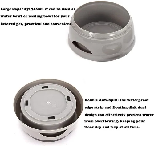 Miniatura 4 de Love Dream Cuenco de agua para perros sin derrames, alimentador de agua lento sin goteo, dispensador de agua para mascotas, dispensador de agua