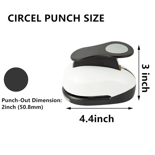 Miniatura 4 de QIQQIKIN Perforadora de papel circular, 1 pulgada, perforadora de agujeros, rosa, herramienta de manualidades para álbumes de recortes, fabricación