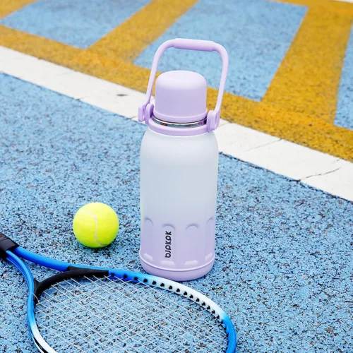 Miniatura 5 de BJPKPK - Botellas de agua termoaisladas de 27 onzas con tapa y asa de transporte, botellas de agua de acero inoxidable libres de BPA para la Verde