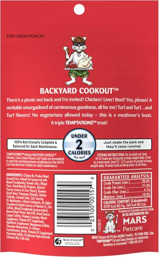 Miniatura 3 de Temptations MixUps Backyard Cookout - Golosinas crujientes y suaves para gatos, bolsa de 3 onzas (paquete de 12)