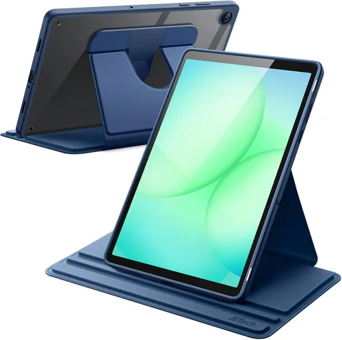 Miniatura 7 de JETech Funda giratoria para Samsung Galaxy Tab A11+/A11 Plus, rotación de 360 grados, cubierta protectora con soporte transparente, visión Negro