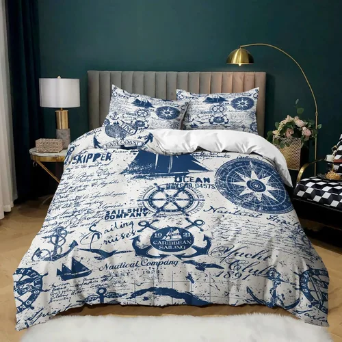 Miniatura 24 de AILONEN Hobby Cat Twin Duvet Cover Set 3 Piece, Blue Sports Art Bedding Pack, Cupcake Ball Microfiber Shell, 2 Pillowcases