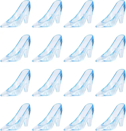 Miniatura 8 de Mini zapatillas de princesa Cenicienta de plástico, tacones de cristal, decoraciones de fiesta para bodas, recuerdos de fiesta de cumpleaños, 3.5