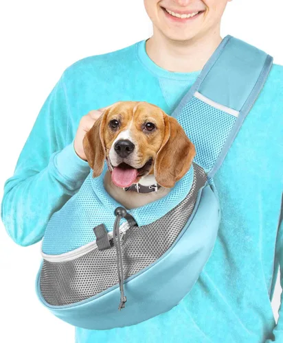 Miniatura 14 de Cuddlissimo! Bolsa de transporte para mascotas – Bolsa de transporte para perros pequeños, cachorros y gatos, para perros, perritos, Yorkie, Azul