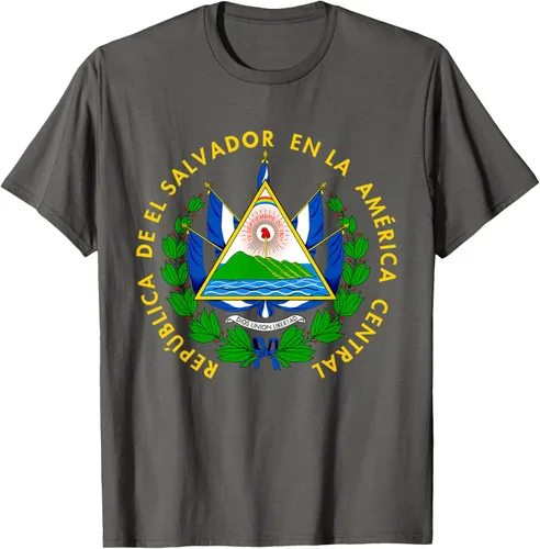 Miniatura 88 de Camiseta con diseño de emblema de la bandera de El Salvador