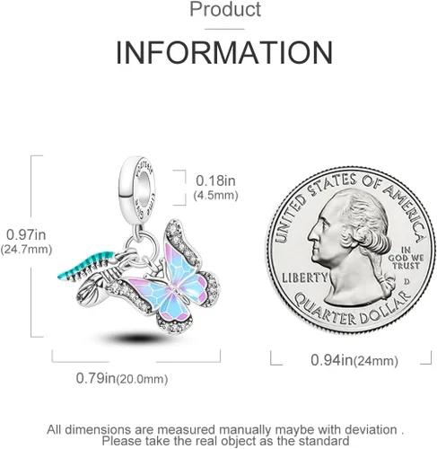 Miniatura 97 de Hapour Dijes de plata de ley 925 para pulseras, collar, joyería europea, colgante de cuentas para mujeres y madres