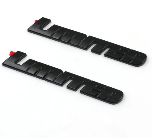 Miniatura 3 de 2 piezas de emblema de puerta negro brillante superpuesto Compatible con Sequoia Tacoma Tundra 4Runner (Negro brillante)