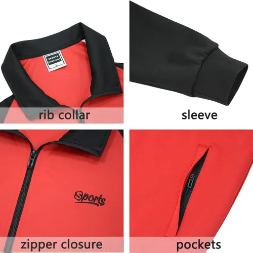 Miniatura 4 de Conjunto de trajes deportivos para hombre 2 piezas con cierre completo para hombre