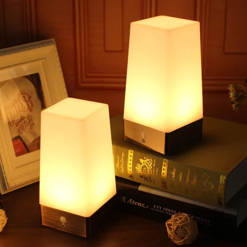 Miniatura 7 de Luz nocturna LED, lámpara de noche con sensor de movimiento PIR inalámbrico, luz nocturna, utiliza 3 pilas de 1.5 VAA, luz alimentada para sala