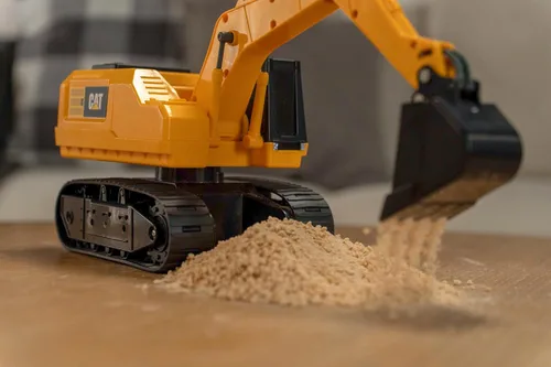 Miniatura 7 de CAT Power Excavator Digger RC Construction for Kids 5+ 2.4GHz Remote Control Truck Toy, Full-Function Dig, Scoop, Spin & Drive, Realistic Lights &