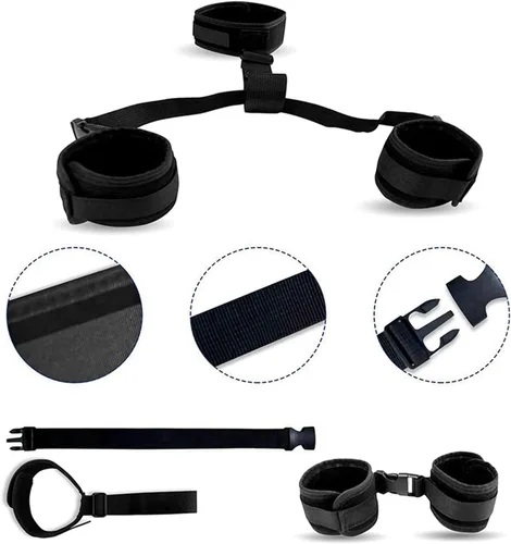 Miniatura 4 de Bdsm - Kit de restricciones para cama sexual, correas de amarre sexual para tobillos y muñecas, juego de esposas para adultos, adultos, pulseras