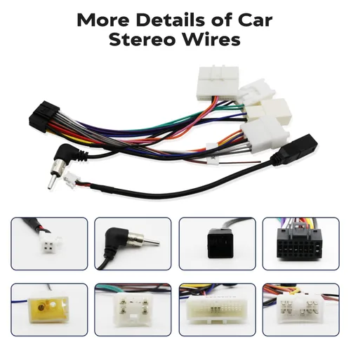 Miniatura 3 de Arnés de cableado de radio estéreo para coche para radio de Toyota de 2012 y posteriores. Adaptador de cable de radio con soporte para antena
