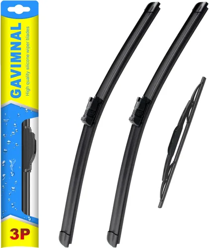 Miniatura 20 de Gavimnal® 15"+15"+13" escobillas limpiaparabrisas de silicona de repuesto para Jeep Wrangler JK 2008-2018 Jeep Wrangler 2007-2017, escobillas