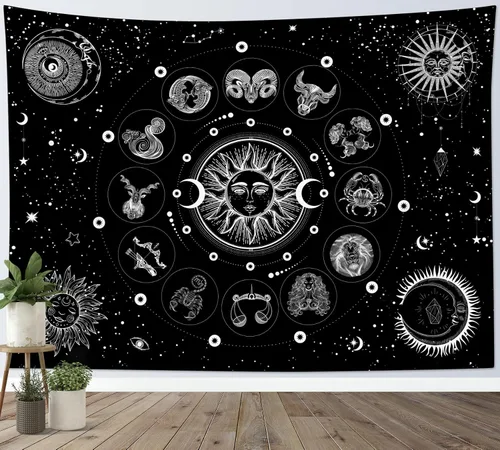 Miniatura 7 de WEENEO Tapiz de pared de bosque de hongos, acuarela, abstracto, hippie, hongos, plantas, tapices de pared, tapiz botánico natural, tapiz para colgar