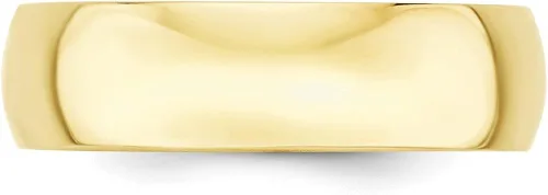 Miniatura 2 de Anillo de boda de oro amarillo de 10 quilates de 0.236in liso clásico de cúpula