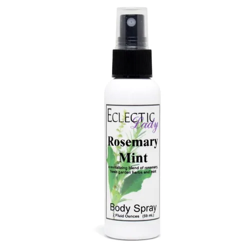Eclectic Lady Spray corporal de menta y romero, 2 onzas, espray corporal para mujeres con fragancia limpia, ligera y suave, colonia con aroma suave