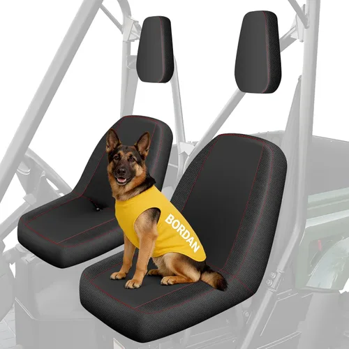 Miniatura 14 de BORDAN Funda de asiento UTV para Polaris Ranger 500 700 800 2002-2008 (solo asiento delantero), resistente al agua 1680D, protección completa, juego