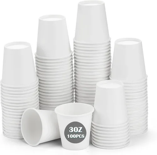 Miniatura 10 de Wuadua Paquete de 50 vasos de papel espresso azul de 3 onzas, resistentes y a prueba de fugas para fiestas, eventos, oficina, uso doméstico, vasos