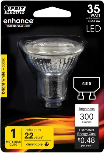 Miniatura 2 de Feit Electric Bombillas LED MR16 GU10, equivalente a 50 W, regulables, blanco brillante de 3000 K, bombillas de iluminación de riel de foco, mini