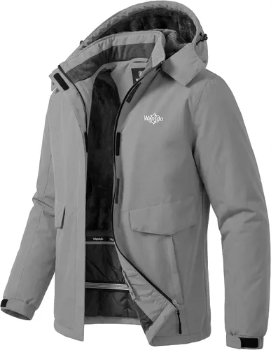Miniatura 9 de Wantdo - Chaqueta de esquí impermeable para mujer, abrigo de invierno cálido y resistente al viento, abrigos de nieve