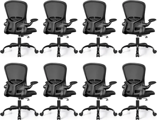 Miniatura 14 de FelixKing Sillas de escritorio de oficina, silla ergonómica de escritorio para PC con ruedas, soporte lumbar ajustable y altura, silla giratoria