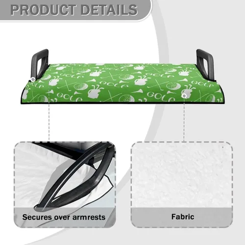 Miniatura 4 de Suobstales Fundas de Asiento para Carrito de Golf/Toalla de Asiento, Almohadillas de Asiento Transpirables para Carrito de Golf, Manta para Club