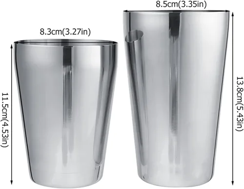 Miniatura 2 de Cocktail Shaker Set Bar Cocktail Tools for Mixed Drink, Stainless Steel Cocktail Shaker Set Bartender Kit(600/450ml)