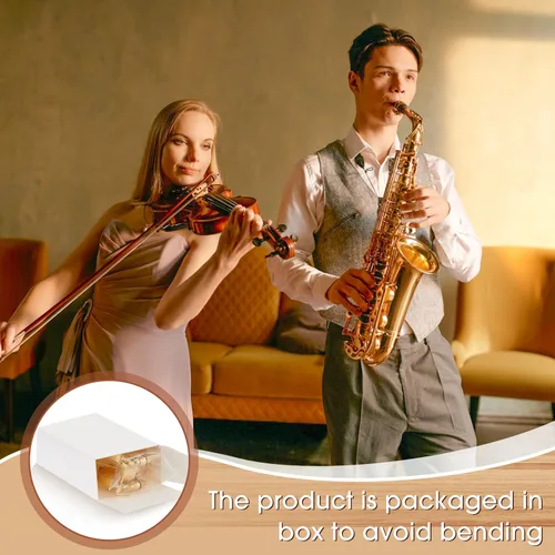 Miniatura 7 de Ligadura de saxofón alto con 20 cañas de saxofón alto 2.5, ligadura de saxofón alto de oro con tornillos ajustables, ligadura de ligadura de saxofón