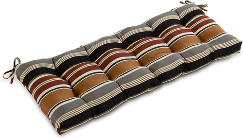 Miniatura 42 de Greendale Home Fashions Cojín de banco para exteriores de 51 pulgadas, Adobe Stripe